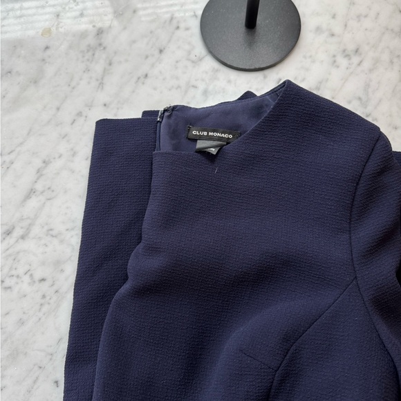 Club Monaco Navy Long Sleeve Dress- Size 4 (Small) - Picture 6 of 9